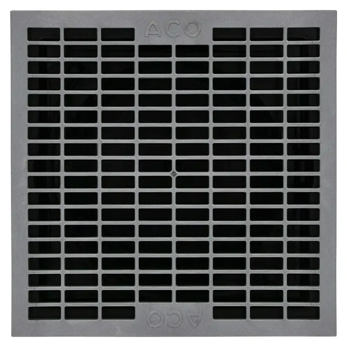 ACO Versickerungsschacht - 25,5 x 25,5 x 57,5 cm, Kunststoff - ACO Drain Quadratrost aus robustem Kunststoff, ideal für Entwässerungssysteme. Das Gitter sorgt für effizienten Wasserablauf und ist langlebig.