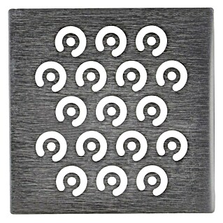 ACO Designrost Raindrops (102,5 mm x 102,5 mm, Edelstahl)