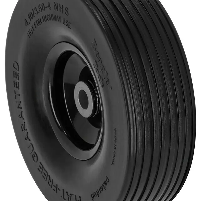 BAUHAUS Sackkarren-Ersatzrad Beagle - 25,4 cm - Schwarzes, pannensicheres Rad für Werkzeuge, garantiert robust und zuverlässig für den täglichen Einsatz.
