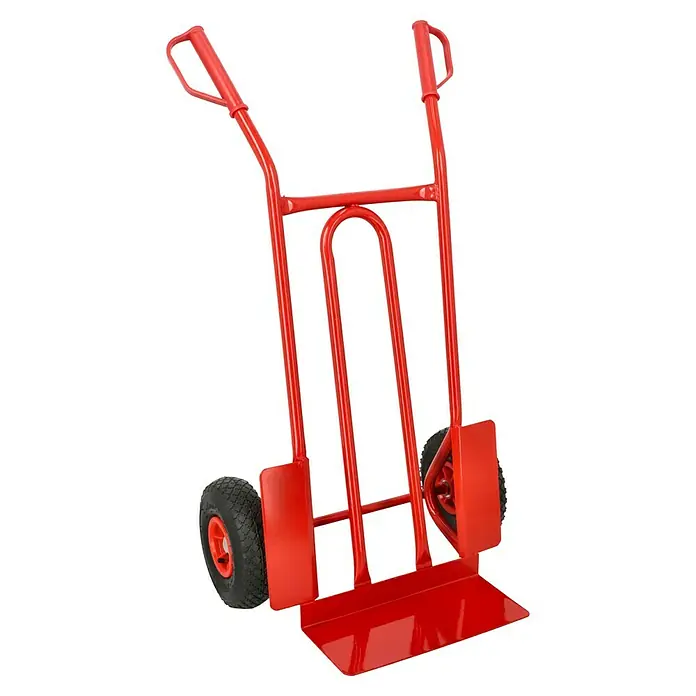 Sackkarre - Stahl, Traglast: 200 kg - Abbildung einer roten Sackkarre, die für den Transport schwerer Gegenstände konzipiert ist. Das Gerät ist robust und einfach zu manövrieren.