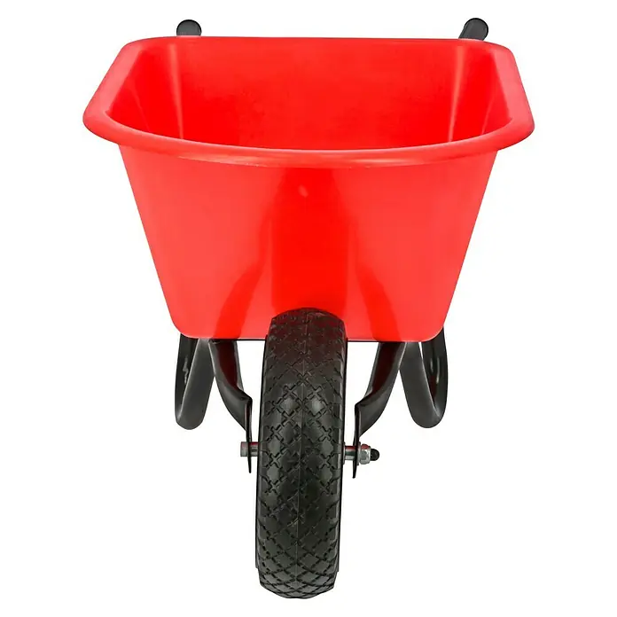 Altrad Kinder-Schubkarre - 20 l, Rot, Traglast: 10 kg - Rote Schubkarre mit schwarzem Rad und Griffen. Ideal für Gartenarbeit und Bauprojekte, bietet sie robuste Unterstützung beim Transport von Lasten.