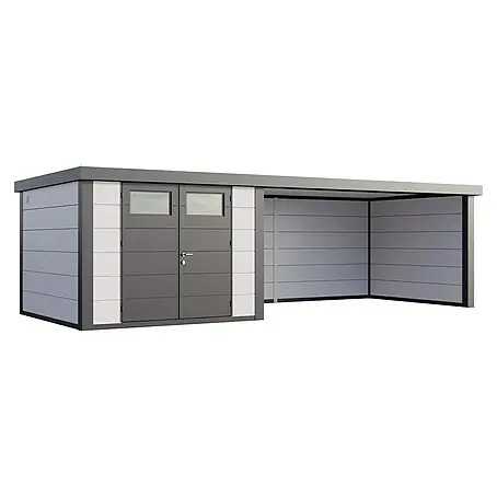 Telluria  Metallgerätehaus Classico 3330 mit Lounge XL rechts