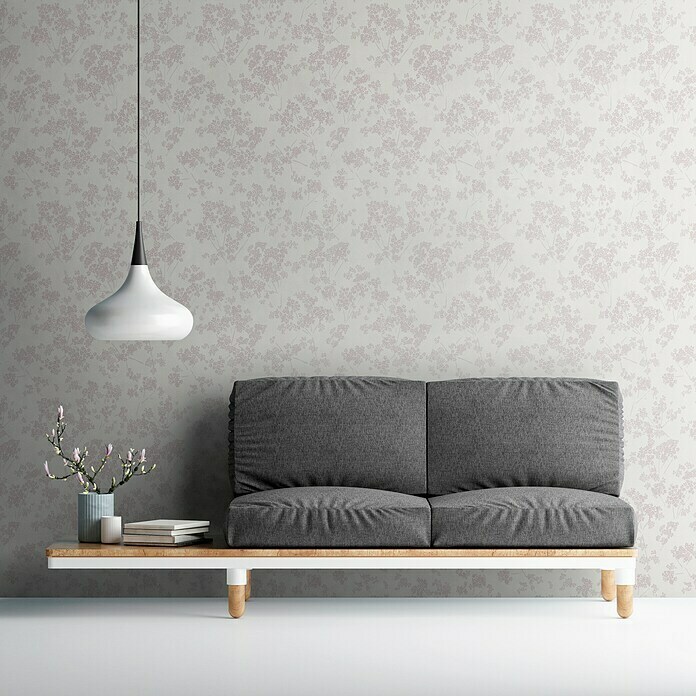 AS Creation Casual Living Vliestapete Blümchen (Weiß/Rosa, Floral, 10,05 x 0,53 m) | BAUHAUS