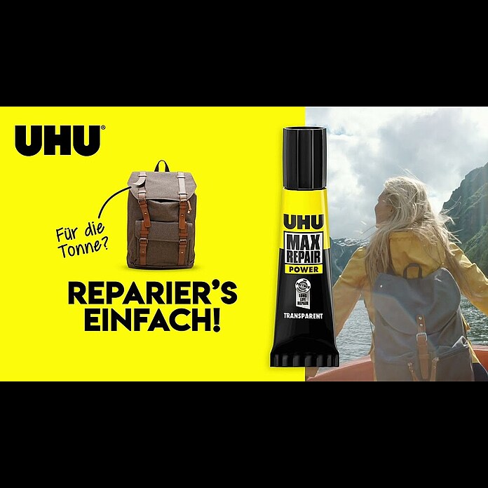 UHU Extrem-Kleber Max Repair (Transparent, 20 g, Tube, Flüssig) | BAUHAUS