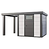 Telluria Caseta metálica Classico 2424 con salón abierto a la izquierda (Medidas ext. (An x Pr): 426 x 258 cm, Acero, Blanco/Antracita, Sin set) | BAUHAUS