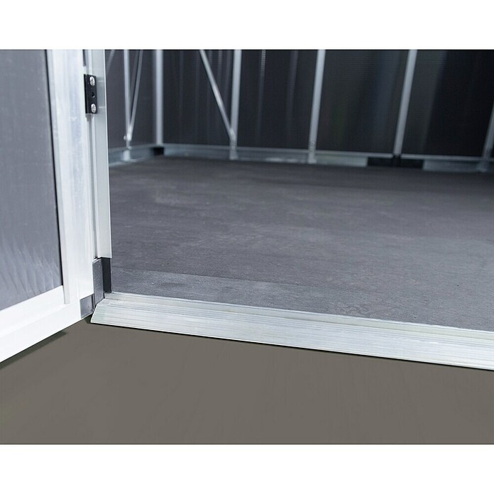 Palram – Canopia Gartenhaus Yukon (Außenmaß inkl. Dachüberstand (B x T): 332 x 643 cm, Kunststoff, Grau, Mit Boden) | BAUHAUS