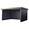 Telluria Pavillon Singolo 4836 inkl. Elektro-Set (Außenmaß inkl. Dachüberstand (B x T): 508 x 388 cm, Stahl, Lichtgrau, Inkl. Innenwandverkleidung, Fenster links & Elektro-Set) | BAUHAUS