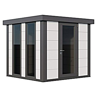 Telluria Gartenhaus Luminato 2424 (Stahl, Weiß/Anthrazit, Außenmaß inkl. Dachüberstand (B x T): 238 x 238 cm)