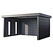 Telluria Pavillon Singolo 4836 mit Fenster (Außenmaß inkl. Dachüberstand (B x T): 508 x 388 cm, Stahl, Anthrazit, Ohne Set, mit Fenster rechts) | BAUHAUS