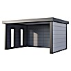 Telluria Pavillon Singolo 4836 mit Fenster (Außenmaß inkl. Dachüberstand (B x T): 508 x 388 cm, Stahl, Weiß, Ohne Set, mit Fenster rechts) | BAUHAUS
