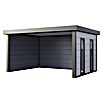 Telluria Pavillon Singolo 4836 mit Fenster (Außenmaß inkl. Dachüberstand (B x T): 508 x 388 cm, Stahl, Weiß, Ohne Set, mit Fenster rechts) | BAUHAUS
