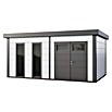 Telluria Metallgerätehaus Classico 5436+ (Außenmaß inkl. Dachüberstand (B x T): 568 x 388 cm, Stahl, Weiß/Anthrazit, Ohne Set) | BAUHAUS