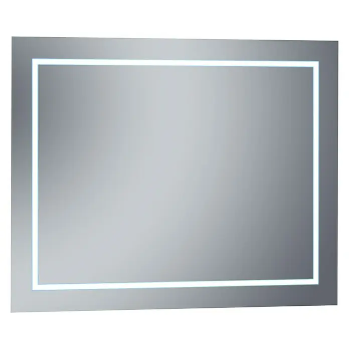 Espejo con luz Linnea - An x Al: 100 x 80 cm - Elegante espejo de baño rectangular con iluminación LED para un ambiente moderno. Ofrece una iluminación óptima y diseño con estilo.