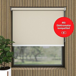 Verdunkelungsrollo Mila (B x H: 90 x 275 cm, Beige)