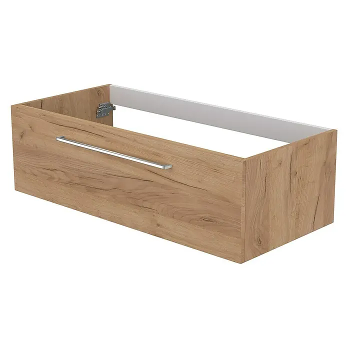 Camargue Espacio Waschtischunterschrank - 100 x 46 x 30 cm, Doce - Das Bild zeigt einen Waschtischunterschrank mit einer Schublade und einem Griff, ideal für moderne Badezimmerdesigns.