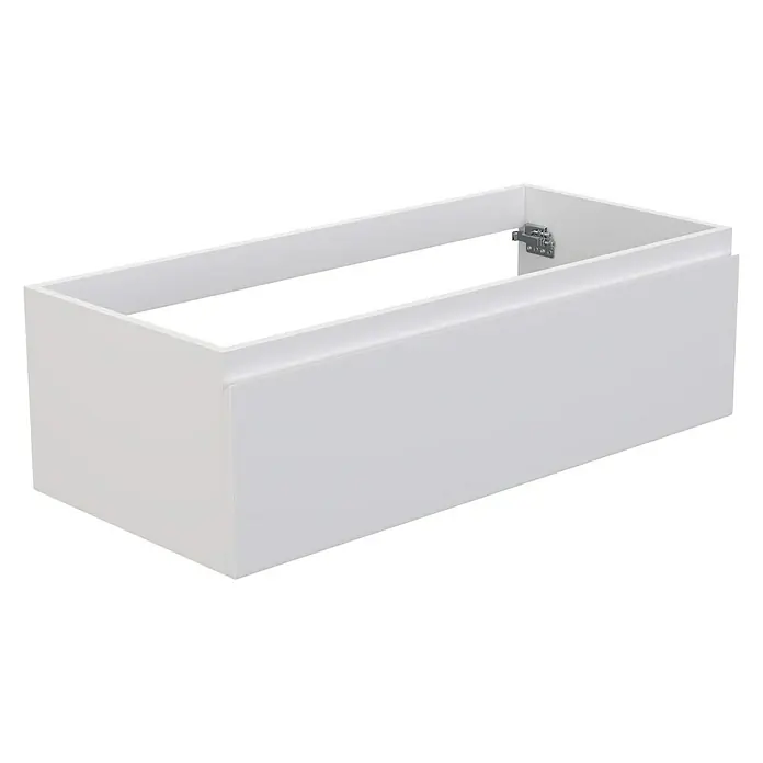 Camargue Espacio Waschtischunterschrank - 100 x 46 x 30 cm, Gama weiß matt - Weißer Waschbeckenunterschrank ohne Schubladen oder Türen.  Ideal für moderne Badezimmerdesigns und einfache Installation.