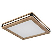 Globo LED-Deckenleuchte Carla (12 W, Warmweiß, Holzoptik, L x B x H: 30 x 30 x 7,5 cm) | BAUHAUS