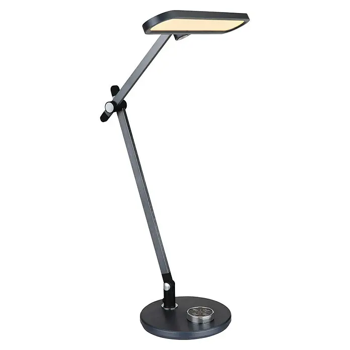 Globo LED-Tischleuchte Berletta - 12 W, L x B x H: 57,5 x 37 x 53 cm, Grau, Mehrfarbig - Elegante LED-Schreibtischlampe mit verstellbarem Arm und Touch-Steuerung für optimales Licht beim Arbeiten.