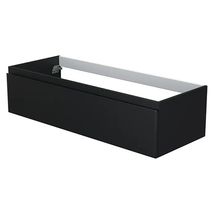 Camargue Espacio Waschtischunterschrank - 120 x 46 x 30 cm, Gama anthrazit matt - Schwarzer Waschtischunterschrank: Elegantes Design mit einer Schublade. Das ideale Möbelstück für ein modernes Badezimmer mit Stauraum.