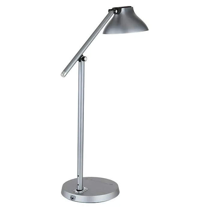 Globo LED-Tischleuchte Halvar - L x B x H: 43,2 x 17,8 x 75,8 cm, 8 W - Die moderne Schreibtischleuchte in Silber bietet flexibles Licht für jeden Arbeitsbereich und besticht durch ihr minimalistisches Design.