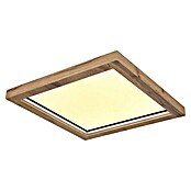 Globo LED-Deckenleuchte (24 W, Mehrfarbig, Schwarz/Holz, L x B x H: 40 x 40 x 6,5 cm, Eckig) | BAUHAUS