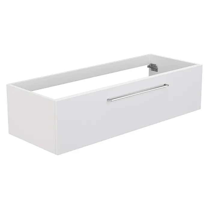 Camargue Espacio Waschtischunterschrank - 120 x 46 x 30 cm, Mira - Weißer Unterschrank mit Schublade und Griff, ideal für moderne Badezimmer. Stilvolles und praktisches Möbelstück.