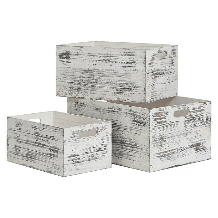 Zeller Present Caja de madera Rústica (L x An x Al: 35 x 25 x 18 cm, Madera)