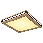 Globo LED-Deckenleuchte Carla (12 W, Warmweiß, Holzoptik, L x B x H: 30 x 30 x 7,5 cm) | BAUHAUS