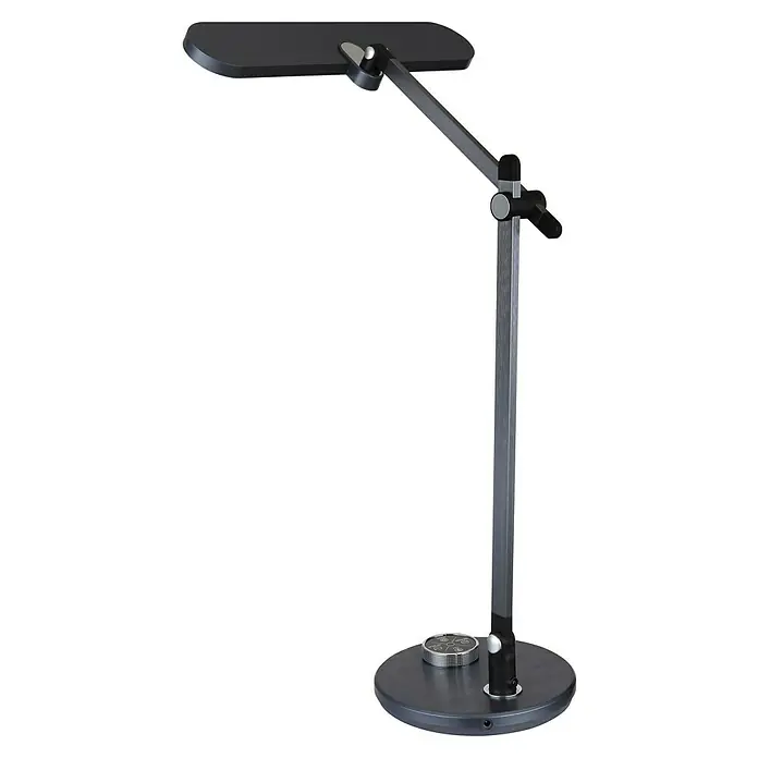 Globo LED-Tischleuchte Berletta - 12 W, L x B x H: 57,5 x 37 x 53 cm, Grau, Mehrfarbig - Elegante Stehleuchte mit verstellbarem Arm und runder Basis für optimale Beleuchtung und modernes Design.