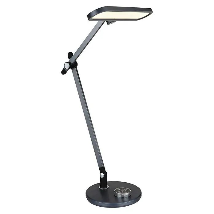 Globo LED-Tischleuchte Berletta - 12 W, L x B x H: 57,5 x 37 x 53 cm, Grau, Mehrfarbig - Moderne LED-Schreibtischleuchte mit verstellbarem Arm und Touch-Steuerung für eine optimale Beleuchtung beim Arbeiten oder Lesen.