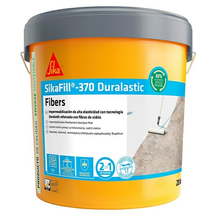 Sika Impermeabilizante Sikafill-370 Fibras (Gris, 20 kg) | BAUHAUS