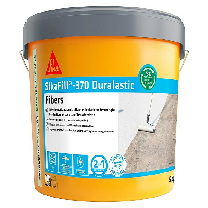 Sika Impermeabilizante Sikafill-370 Fibras (Gris, 5 kg) | BAUHAUS