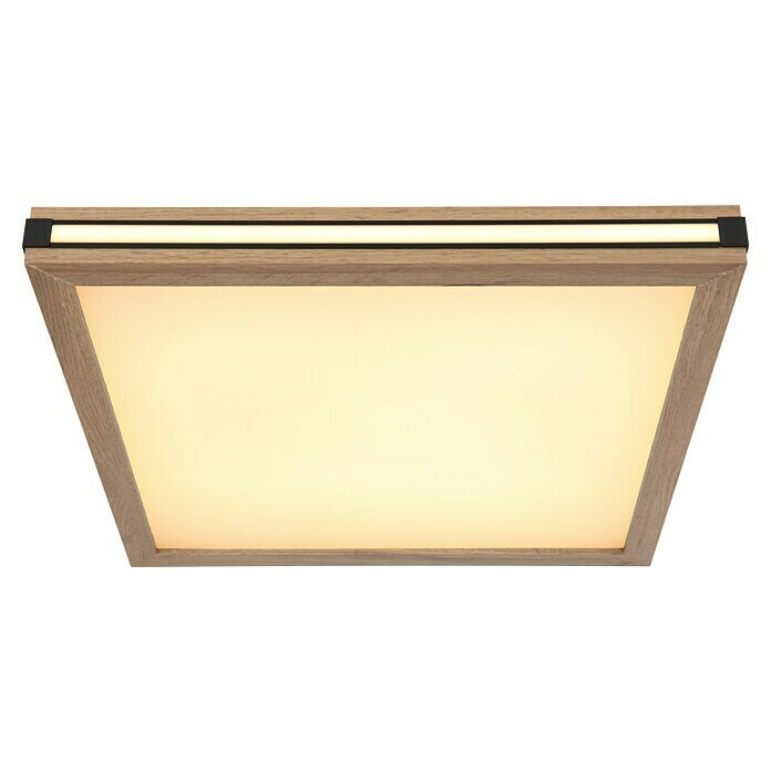 Globo LED-Deckenleuchte Carla (20 W, Warmweiß, Holzoptik, L x B x H: 45 x 45 x 7,5 cm) | BAUHAUS