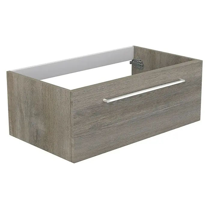 Camargue Espacio Waschtischunterschrank - 80 x 46 x 30 cm, Faro - Ein Unterschrank mit Schublade in Holzoptik und einem Griff aus Metall. Ideal für Badezimmer oder Küche.