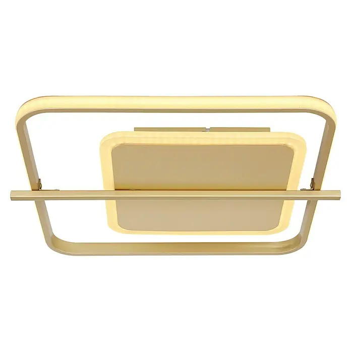 Globo LED-Deckenleuchte Reball - 36 W, Gold, Warmweiß, L x B x H: 40 x 36 x 5 cm, Eckig - Die moderne Deckenleuchte in Goldoptik mit LED-Beleuchtung sorgt für eine angenehme Atmosphäre in jedem Raum. Ideal für stilbewusste Einrichtungen.