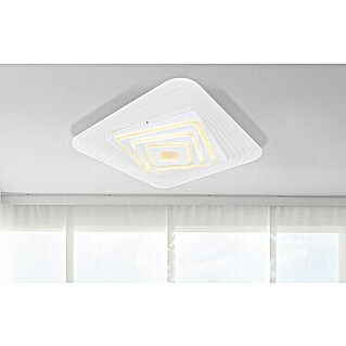 Globo LED-Deckenleuchte Jocely (40 W, Weiß, Mehrfarbig, L x B x H: 50 x 50 x 6,5 cm)