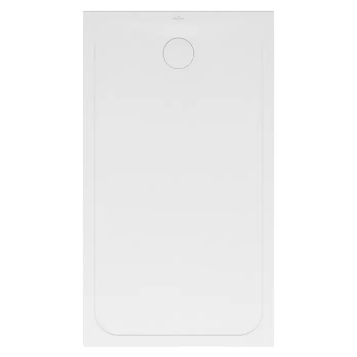 Villeroy & Boch Duschwanne Lifetime Plus - L x B: 120 x 90 cm, Keramik, Weiß - Ein weißes Duschbecken mit abgerundeten Ecken, perfekt für moderne Badezimmerdesigns und komfortables Duschen.