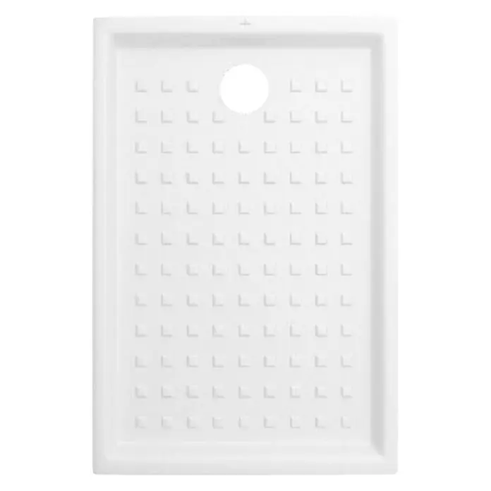 Villeroy & Boch O.novo Duschwanne - L x B: 120 x 80 cm, Keramik, Weiß, Rutschfest - Rechteckige Duschwanne aus weißem Acryl mit Abflussloch und rutschfestem Muster für mehr Sicherheit beim Duschen.