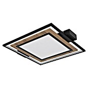 Globo LED-Deckenleuchte Gabalo (36 W, L x B x H: 50 x 45 x 5,5 cm, Schwarz/Holz, Warmweiß) | BAUHAUS