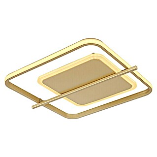 Globo LED-Deckenleuchte Reball (36 W, Gold, Warmweiß, L x B x H: 40 x 36 x 5 cm, Eckig)