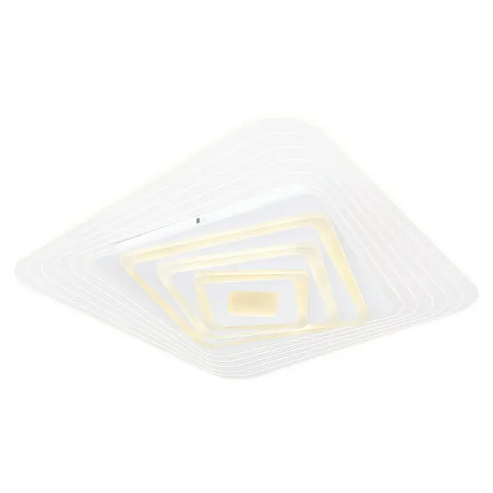 Globo LED-Deckenleuchte Jocely - 40 W, Weiß, Mehrfarbig, L x B x H: 50 x 50 x 6,5 cm - Moderne LED-Deckenleuchte mit quadratischem Design, ideal für stilvolle Innenräume. Die Lampe bietet helle und energieeffiziente Beleuchtung.