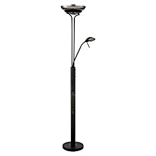 Globo LED-Deckenfluter Merlinda (20 W, Höhe: 180 cm, schwarz matt, rauchfarben, Warmweiß)