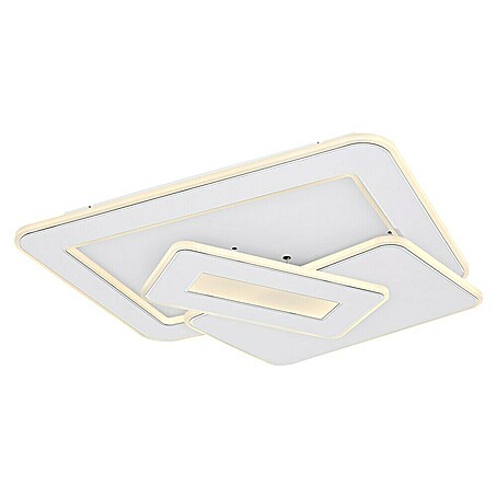 Globo LED-Deckenleuchte Kique (50 W, Weiß, Mehrfarbig, L x B x H: 49 x 48,5 x 6,8 cm)
