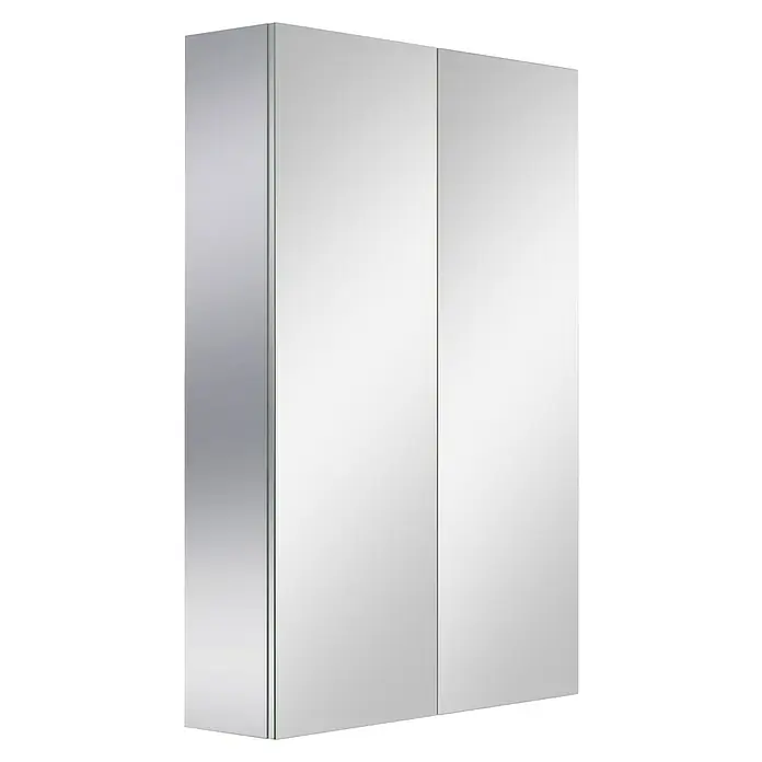 Camargue Espacio Spiegelschrank - B x H: 60 x 90 cm, Ohne Beleuchtung - Spiegelschrank mit zwei Spiegeltüren in edler Optik, der Stauraum und reflektierendes Design vereint, um Ihrem Badezimmer eine elegante Note zu verleihen.