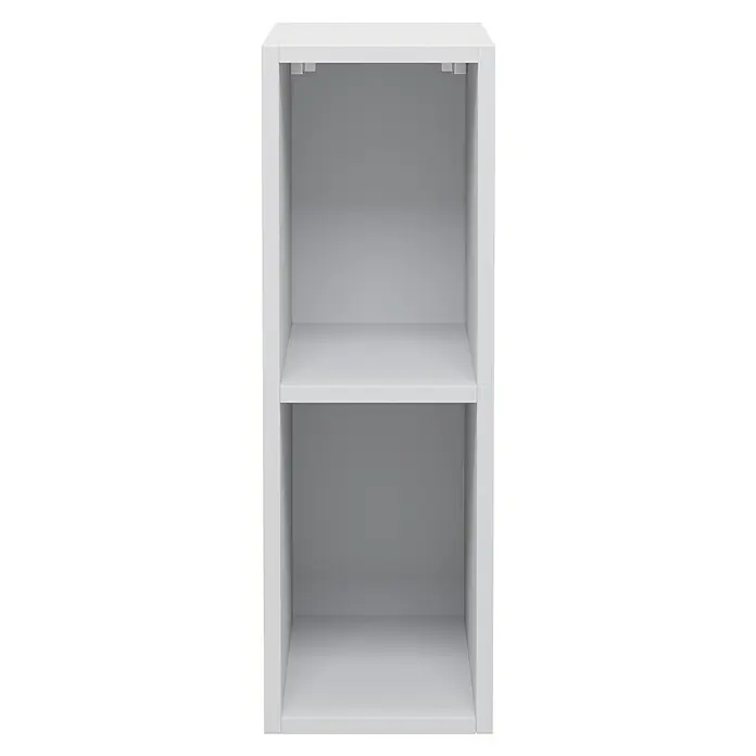 Camargue Espacio Unterschrankregal - 20 x 46 x 60 cm, Weiß - Ein weißes, hohes Regal mit einem einzelnen Einlegeboden bietet viel Stauraum für Bücher, Deko oder andere Gegenstände.