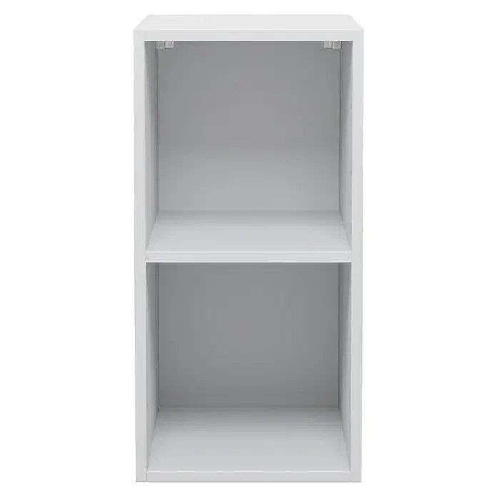 Camargue Espacio Unterschrankregal - 30 x 46 x 60 cm, Weiß - Weißes Regal mit zwei Fächern. Ideal für die Organisation von Büchern oder zur Dekoration von Wohnräumen, ein praktisches und stilvolles Möbelstück.
