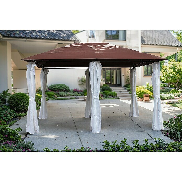 Sunfun Carpa con laterales Barbados II (An x Pr: 300 x 400 cm, Color del techo: Marrón) | BAUHAUS