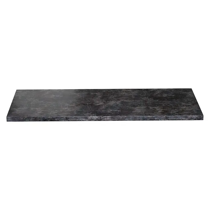 Camargue Espacio Waschtischplatte - 120 x 46 x 3,2 cm, Metallic - Eine rechteckige, dunkelgraue Arbeitsplatte, die eine robuste und stilvolle Oberfläche für verschiedene Anwendungen bietet.