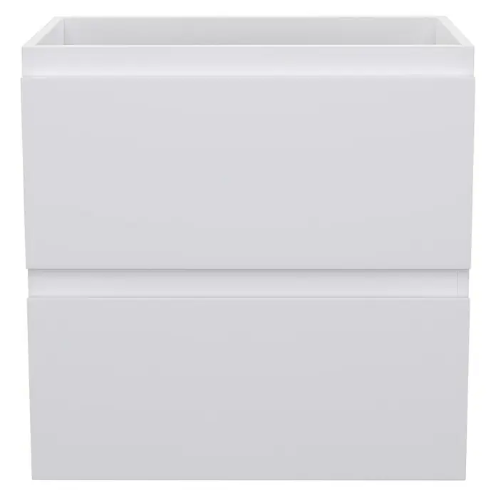 Camargue Espacio Waschtischunterschrank - 60 x 40 x 60 cm, 2 Schubkästen, Gama weiß matt - Weißer Waschtischunterschrank mit zwei Schubladen. Das schlichte Design passt perfekt in moderne Badezimmer und bietet praktischen Stauraum.