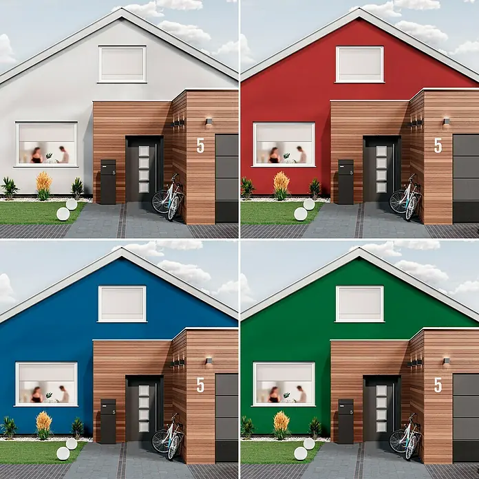 swingcolor Mix Silikat-Fassadenfarbe zum Mischen lassen - Basismischfarbe 4, 10 l - Fassadengestaltung mit verschiedenen Farben.